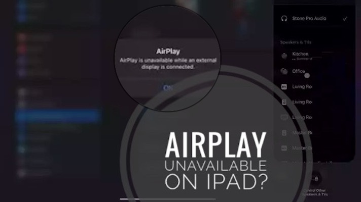 AirPlay недоступен на iPad с внешним дисплеем в версии 16.2?