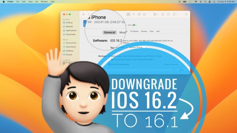 Понизить бета-версию iOS 16.2 до 16.1 без потери данных [How To]