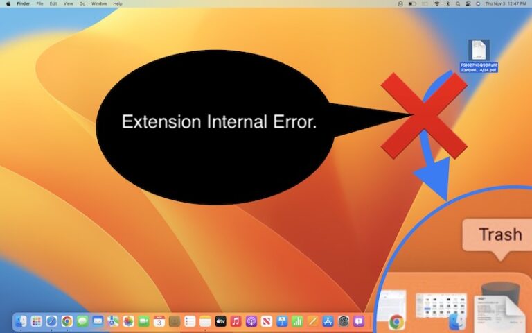 Не удается удалить файлы в macOS Ventura