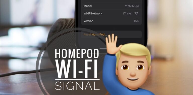 Как проверить уровень сигнала WiFi HomePod на iPhone