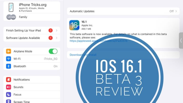iPadOS 16.1 Beta 3: проблемы, функции, исправленные ошибки (OS16 B9)