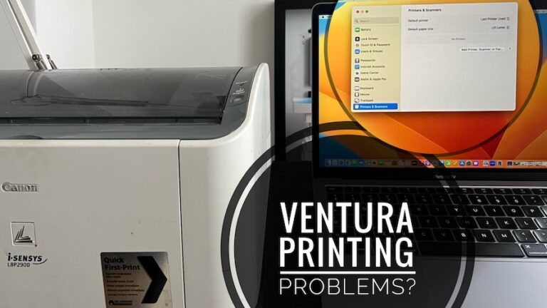 macOS Ventura Проблемы с печатью?  Принтер не работает?