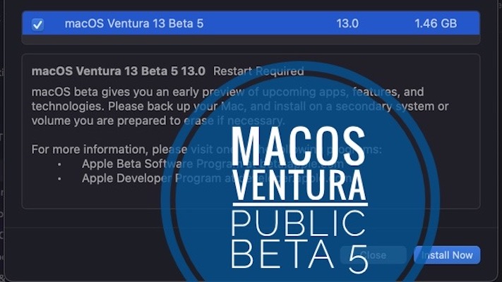 macOS 13 Public Beta 5 Проблемы, исправленные ошибки и многое другое (также DB 7)