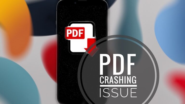 PDF аварийно завершает работу iPad/iPhone при открытии (черный экран?)