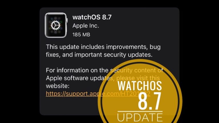 watchOS 8.7 Стоит ли обновлять?  (Функции, безопасность и многое другое)