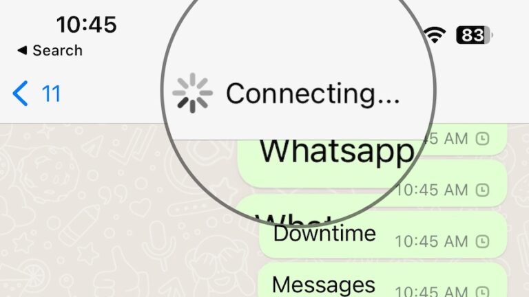 WhatsApp зависает при подключении?  Сообщения не отправляются?
