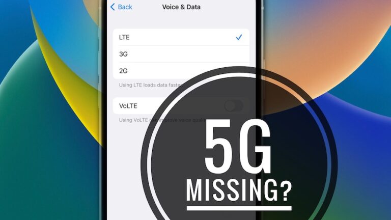 5G не отображается на iPhone, недоступен в настройках?