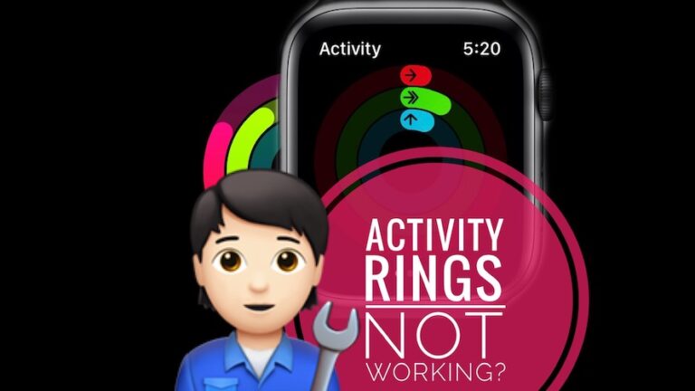 Кольца активности не работают, не обновляются на Apple Watch