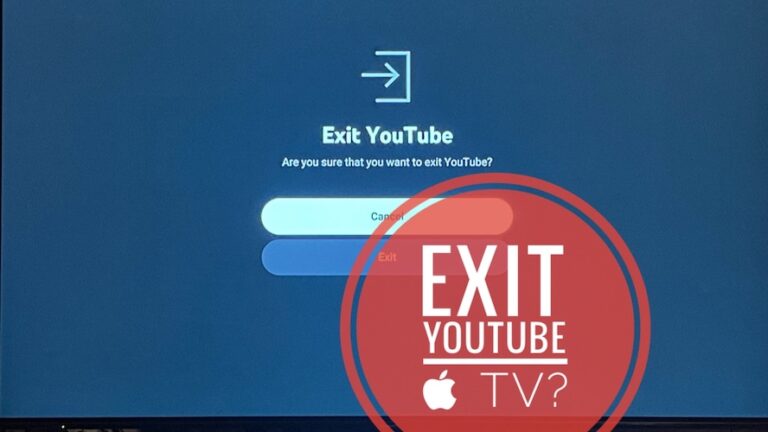 Вы уверены, что хотите выйти из подсказки YouTube Apple TV?  Исправить?