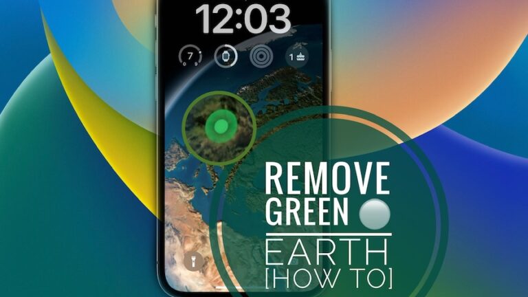 Как удалить зеленую точку с обоев Земли в iOS 16!