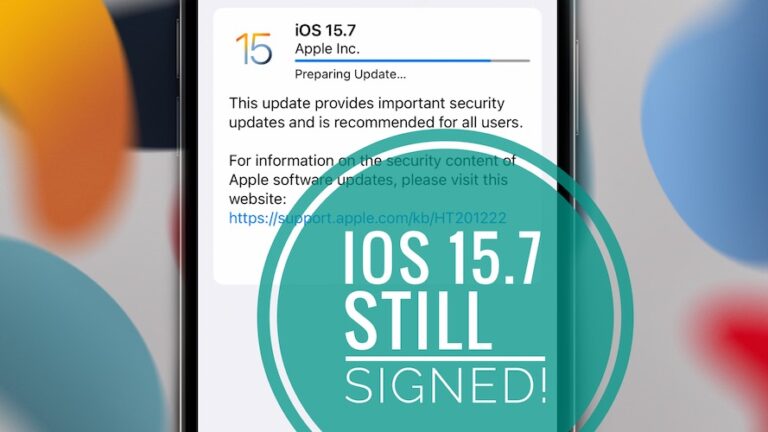 iOS 15.7 все еще подписана!  Даунгрейд iOS 16 возможен!  (Обновление)