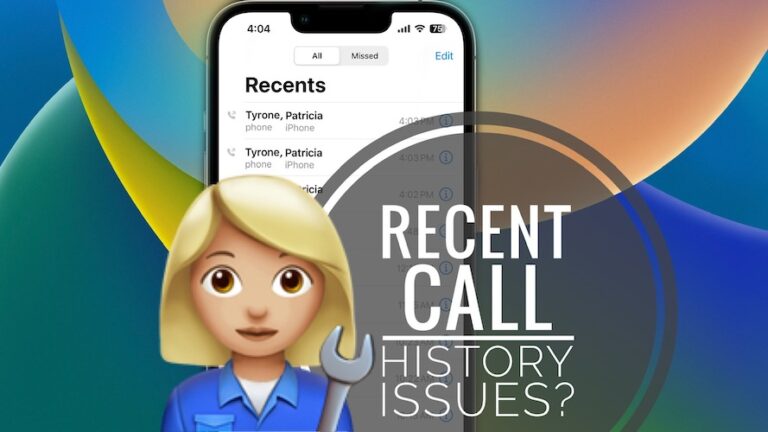 История недавних звонков с двумя именами. Проблема с iOS 16?  (Зафиксированный!)