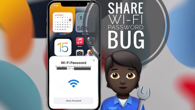 Как исправить ошибку пароля Share WiFi на iPhone в IOS 15