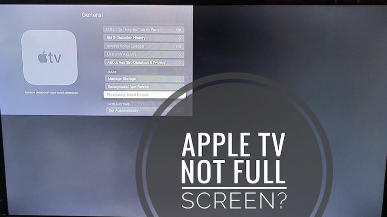 Apple TV не в полноэкранном режиме на Smart TV?  Не заполняется экран?