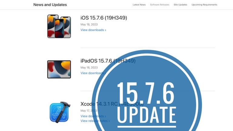 Функции iOS 15.7.6, исправления безопасности, проблемы и многое другое