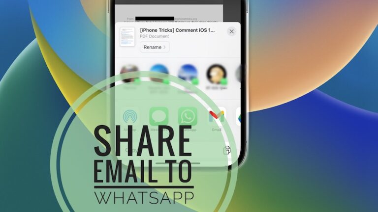 Как отправить электронную почту в WhatsApp на iPhone в iOS 16