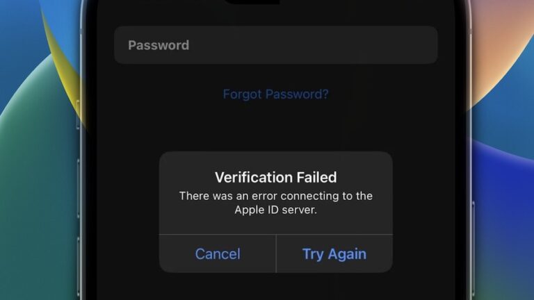 Ошибка проверки Apple ID?  Невозможно войти?