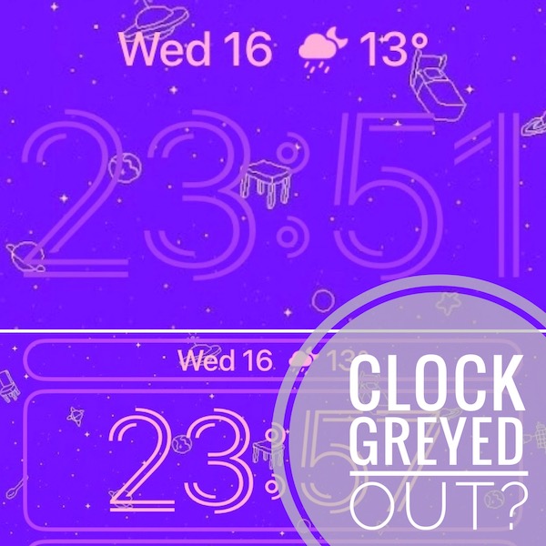 Часы отображаются серым цветом на экране блокировки iPhone в iOS 16?  Исправить?
