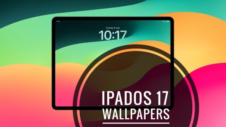 iPadOS 17 Обои в светлом и темном режиме (скачать HD)