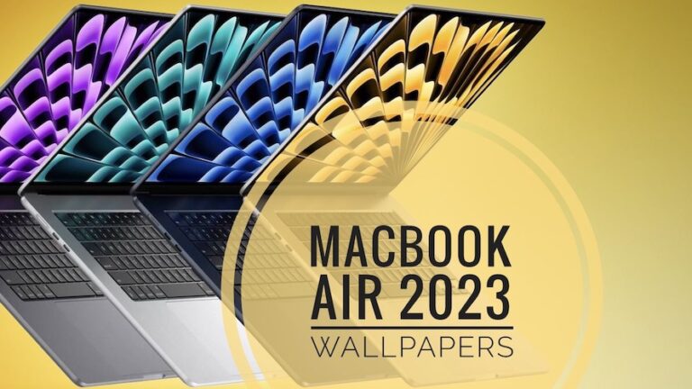 Новые 15-дюймовые обои MacBook Air Скачать (4 цвета!)