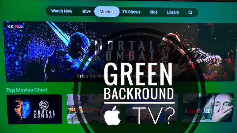 Фон Apple TV Зеленый, синий… Не черный?  (Исправить!)